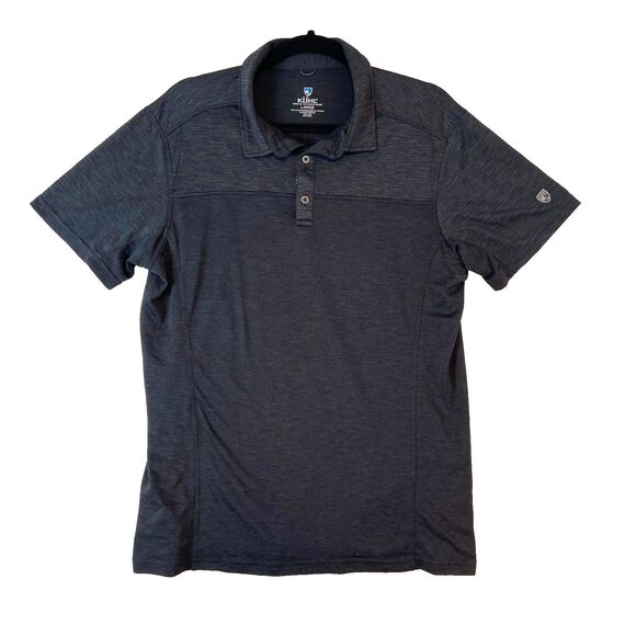 Kuhl Men's Engineered Polo Large Gray Outdoor Lightweight Moisture Wicking - Picture 1 of 7